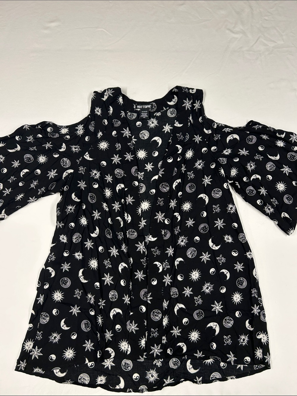 Hot Topic Black Celestial Cold-Shoulder Tunic